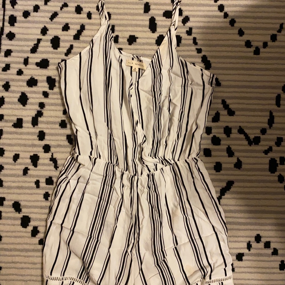 Black and white romper